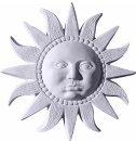 Sun with Pointed Rays Plaster Plaque