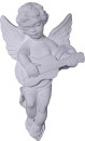 Musical Cherub with Guitar Plaster Plaque d