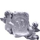 Cherubs with Scroll Plaster Plaque