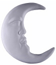 Crescent Moon Medium Plaster Plaque