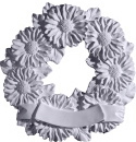 Flower Wreath Plaster Plaque