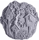 Birdhouses Plaster Plaque