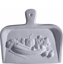 Dust Pan with Veggies B Plaster Plaque