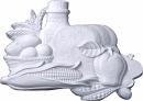 Still Life Bread and Veggies Plaster Plaque