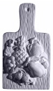 Wood Cutting Board with Pear Plaster Plaque