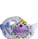Welcome Goose Plaster Plaque