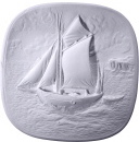 Sailboat Plate Plaster Plaque