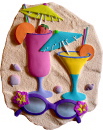 Beach Cocktails with Strawberry Plaster Plaque