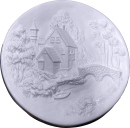 House by Bridge and Church Plaque