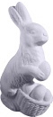 Chocolate Bunny Sitting Up Plaster Statue