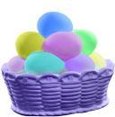 Basket of Eggs Box Plaster Statue
