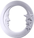 Moon and Star Plaster Picture Frame