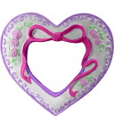 Ribbon Heart Plaster Picture Frame