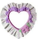 Ruffle Lace Heart Plaster Picture Frame Small