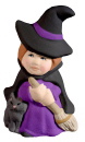 Tiny Witch Plaster Statue