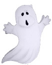 Ghost with Arms out Plaster Plaque