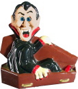 Vampire in Coffin Plaster Statue