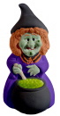 Witch with Cauldron Small Plaster Statue