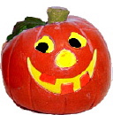 Pumpkin with Leaf each Plaster Statue
