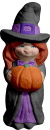 Witch with Pumpkin Plaster Statue