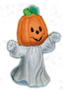 Pumpkin Head Statue