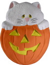 Cat out of Pumpkin Plaster Plaque
