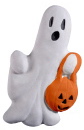 Ghost with Jack O Lantern Plaster Plaque