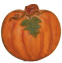 Pumpkin with leaf Plaster Plaque