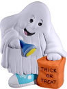 Ghost with Trick or Treat Bag Plaster Statue