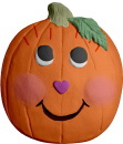 Mrs Pumpkin Face Plaster Plaque