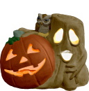 Haunted Tree Plaster Lightup Statue
