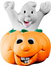 Ghost popping out of pumpkin Plaster Statue