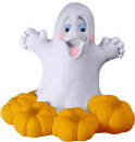 Ghost on Pumpkin Patch Plaster Statue