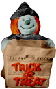 Witch Trick or Treat Bag Plaster Statue