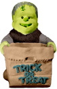 Frankenstein Trick or Treat Bag Plaster Statue