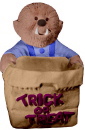 Werewolf Trick or Treat Bag Plaster Statue