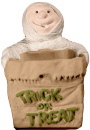 Mummy Trick or Treat Bag Plaster Statue