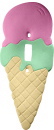 Ice Cream Cone Plaster Light Switch Plate