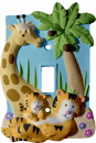 Jungle Animals Plaster Light Switch Plate
