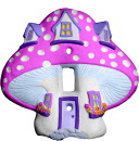 Mushroom House Plaster Light Switch Plate Cover