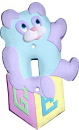Bear on Block Plaster Light Switch Plate Cover