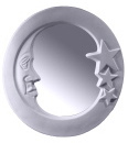 Moon and Stars Plaster Mirror Large