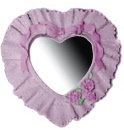 Ruffle Lace Heart Plaster Mirror