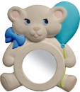 Bear with Balloon Plaster Mirror