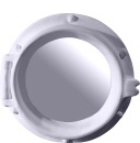 Porthole Plaster Mirror Small
