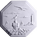 Nautical Octagon Plaster Plaque Medium