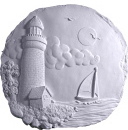Sailboat and Lighthouse Plaque