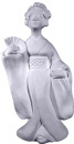 Geisha Girl with Fan Plaster Statue Medium