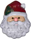 Santa Eyes Open Plaster Jewelry Pin