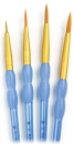 GOLDEN TAKLON 4 PC ROUND BRUSH SET - Royal Langnickel